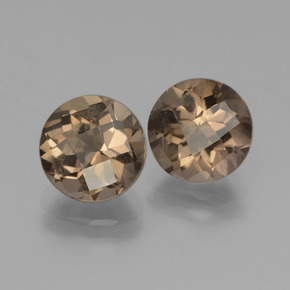 Quarzo fumé naturale marrone da 3,52 ct, taglio rotondo, VS