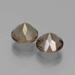 Quarzo fumé naturale marrone da 3,52 ct, taglio rotondo, VS