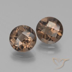 Gemme di Quarzo fumé Marrone caldo naturale da 3.69 ct, Rotondo, VVS-VS