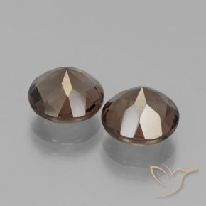 Gemme di Quarzo fumé Marrone caldo naturale da 3.69 ct, Rotondo, VVS-VS