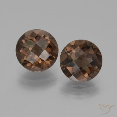 3.66ctw Naturale Marrone medio Quarzo fumé, Rotondo, VVS-VS