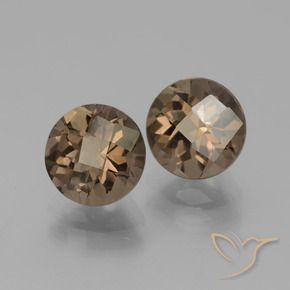 Gemme di Quarzo fumé Marrone cioccolato naturale da 3.60 ct, Rotondo, VVS-VS