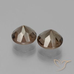 Gemme di Quarzo fumé Marrone cioccolato naturale da 3.60 ct, Rotondo, VVS-VS