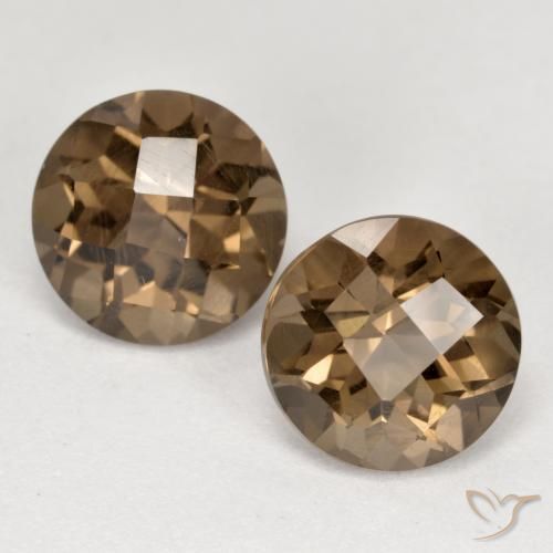 3.72ctw Naturale Marrone caldo Quarzo fumé, Rotondo, VVS-VS