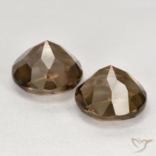 Gemme di Quarzo fumé Marrone caldo naturale da 3.72 ct, Rotondo, VVS-VS