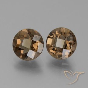Gemme di Quarzo fumé Marrone cioccolato naturale da 3.55 ct, Rotondo, VS