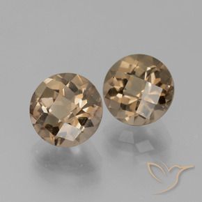 Gemme di Quarzo fumé Marrone caldo naturale da 4.07 ct, Rotondo, VVS-VS