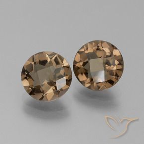 Gemme di Quarzo fumé Marrone cioccolato naturale da 3.27 ct, Rotondo, VVS-VS