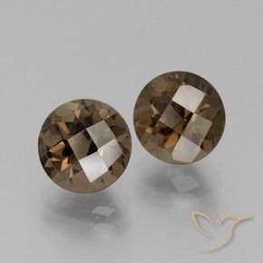 Gemme di Quarzo fumé Marrone caldo naturale da 3.99 ct, Rotondo, VS