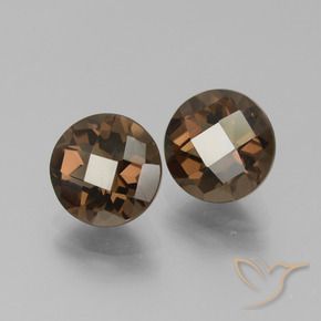 Gemme di Quarzo fumé Marrone scuro naturale da 3.58 ct, Rotondo, VS