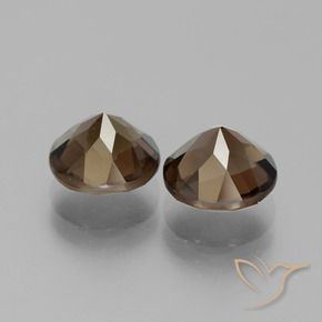 Gemme di Quarzo fumé Marrone scuro naturale da 3.58 ct, Rotondo, VS