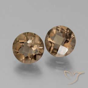 Gemme di Quarzo fumé Marrone cioccolato naturale da 3.60 ct, Rotondo, VS