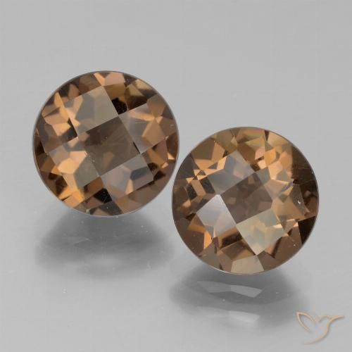 3.61ctw Naturale Marrone medio Quarzo fumè, Rotondo, VS