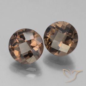 Gemme di Quarzo fumé Marrone caldo naturale da 3.60 ct, Rotondo, VVS-VS