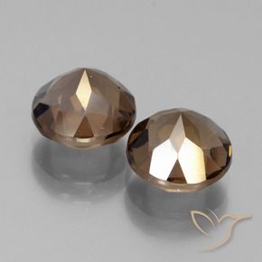 Gemme di Quarzo fumé Marrone caldo naturale da 3.60 ct, Rotondo, VVS-VS