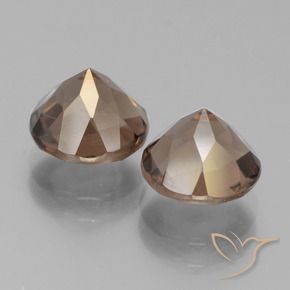 Gemme di Quarzo fumé Pan di zenzero marrone naturale da 3.80 ct, Rotondo, VS