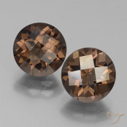 3.84ctw Naturale Marrone medio Quarzo fumé, Rotondo, VS