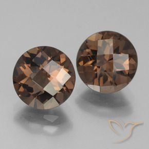 Gemme di Quarzo fumé Marrone medio naturale da 3.84 ct, Rotondo, VS