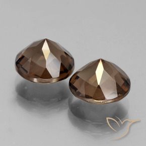Gemme di Quarzo fumé Marrone medio naturale da 3.84 ct, Rotondo, VS