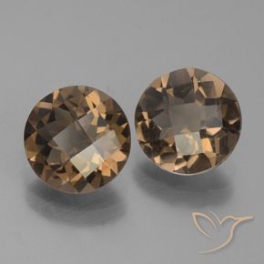 Gemme di Quarzo fumé Marrone caldo naturale da 3.11 ct, Rotondo, VS