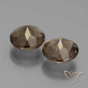 Gemme di Quarzo fumé Marrone caldo naturale da 3.11 ct, Rotondo, VS