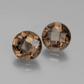 Quarzo fumé naturale marrone da 3,59 ct, taglio rotondo, VS