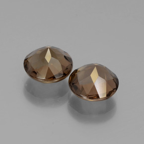 Quarzo fumé naturale marrone da 3,59 ct, taglio rotondo, VS