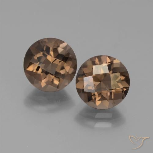 3.61ctw Naturale Marrone Quarzo fumé, Rotondo, VS