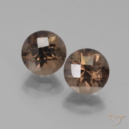 3.83ctw Naturale Marrone medio Quarzo fumé, Rotondo, VS
