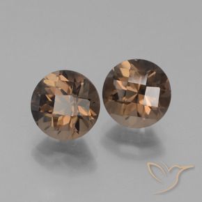 Gemme di Quarzo fumé Marrone medio naturale da 3.83 ct, Rotondo, VS