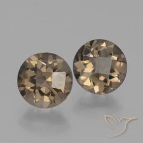 Gemme di Quarzo fumé Moka chiaro naturale da 3.24 ct, Rotondo, VS