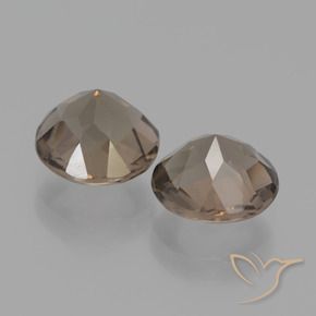 Gemme di Quarzo fumé Moka chiaro naturale da 3.24 ct, Rotondo, VS