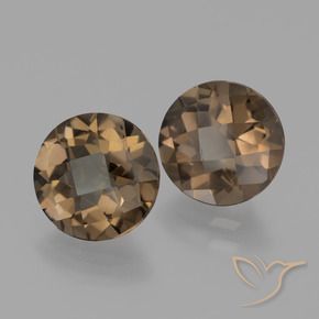 Gemme di Quarzo fumé Marrone caldo naturale da 3.57 ct, Rotondo, VS