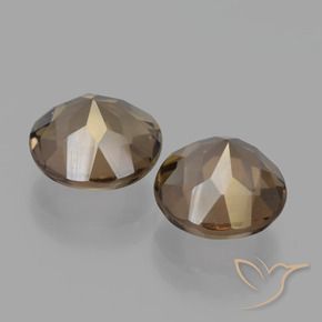 Gemme di Quarzo fumé Marrone caldo naturale da 3.57 ct, Rotondo, VS