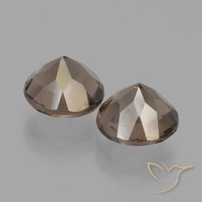 Gemme di Quarzo fumé Moka chiaro naturale da 3.55 ct, Rotondo, VS