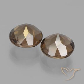 Gemme di Quarzo fumé Marrone medio naturale da 3.38 ct, Rotondo, VS
