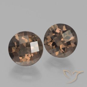 Gemme di Quarzo fumé Marrone caldo naturale da 3.64 ct, Rotondo, VVS-VS