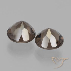 Gemme di Quarzo fumé Marrone caldo naturale da 3.64 ct, Rotondo, VVS-VS