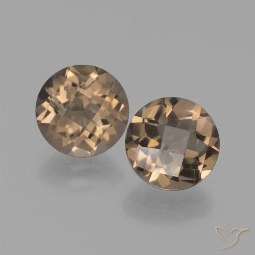 3.52ctw Naturale Marrone chiaro Quarzo fumé, Rotondo, VS