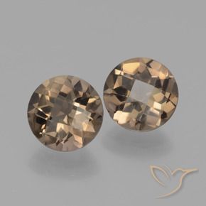 Gemme di Quarzo fumé Marrone chiaro naturale da 3.52 ct, Rotondo, VS