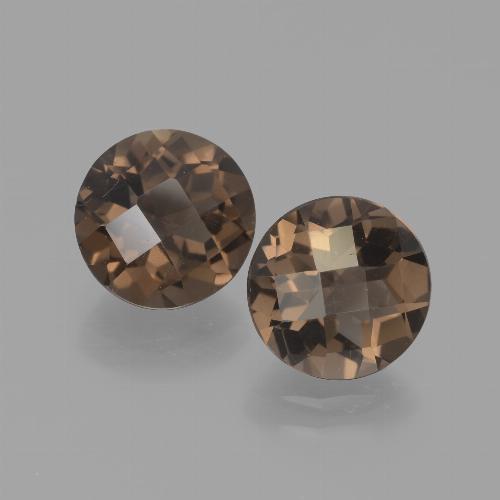 Quarzo fumé naturale marrone da 3,65 ct, taglio rotondo, VS