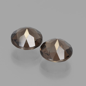 Quarzo fumé naturale marrone da 3,65 ct, taglio rotondo, VS