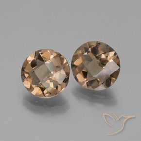 Gemme di Quarzo fumé Marrone caldo naturale da 3.32 ct, Rotondo, VS