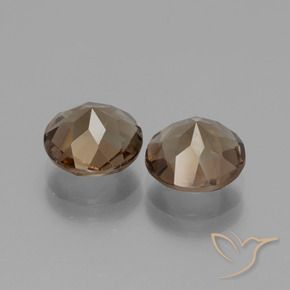 Gemme di Quarzo fumé Marrone caldo naturale da 3.32 ct, Rotondo, VS