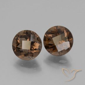 Quarzo fumé naturale marrone da 3,66 ct, taglio rotondo, VS