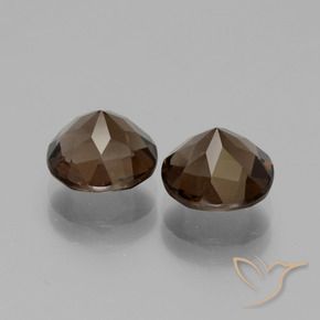 Quarzo fumé naturale marrone da 3,66 ct, taglio rotondo, VS