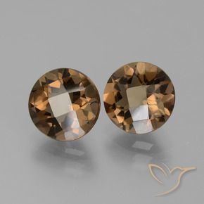 Gemme di Quarzo fumé Hickory Brown naturale da 3.58 ct, Rotondo, VS