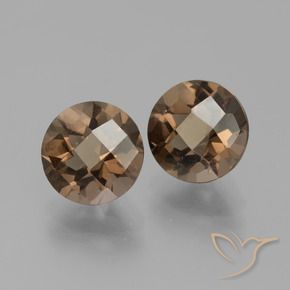 Gemme di Quarzo fumé Marrone caldo naturale da 3.58 ct, Rotondo, VS