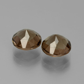 Quarzo fumé naturale marrone da 3,67 ct, taglio rotondo, VS