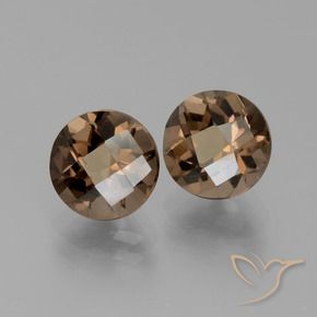 Gemme di Quarzo fumé Hickory Brown naturale da 3.64 ct, Rotondo, VS